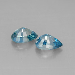 Zircone naturale blu da  ct, taglio a pera, VVS-VS