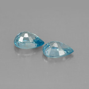 Zircone naturale blu da  ct, taglio a pera, VVS-VS