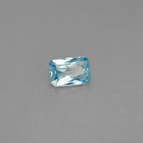 Zircone Blu naturale da 0.68 ct, Taglio smeraldo, VS