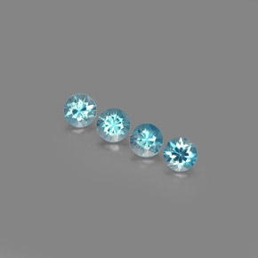 Zircone naturale blu da  ct, taglio rotondo, VVS-VS