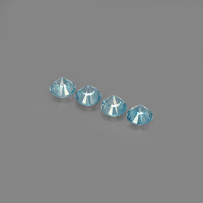 Zircone naturale blu da  ct, taglio rotondo, VVS-VS