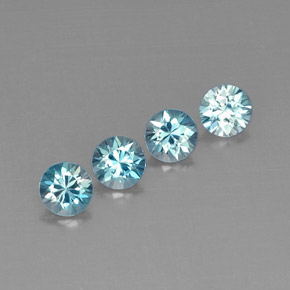 Zircone naturale blu da  ct, taglio rotondo, VVS-VS