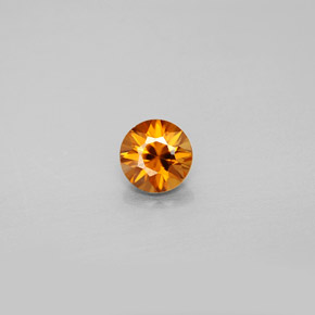 Zircone naturale arancione da 0,98 ct, taglio rotondo, VVS-VS