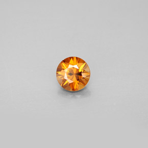 Zircone naturale arancione da 0,98 ct, taglio rotondo, VVS-VS