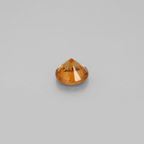 Zircone naturale arancione da 0,98 ct, taglio rotondo, VVS-VS