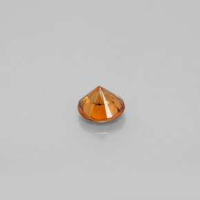 Zircone naturale arancione da 0,98 ct, taglio rotondo, VVS-VS