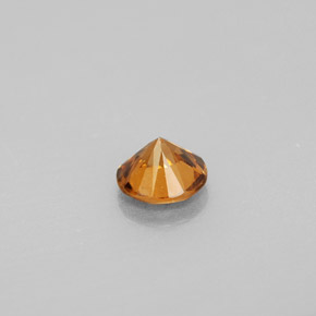 Zircone naturale arancione da 0,86 ct, taglio rotondo, VVS-VS