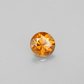 Zircone naturale arancione da 0,99 ct, taglio rotondo, VVS-VS