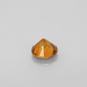 Zircone naturale arancione da 0,99 ct, taglio rotondo, VVS-VS
