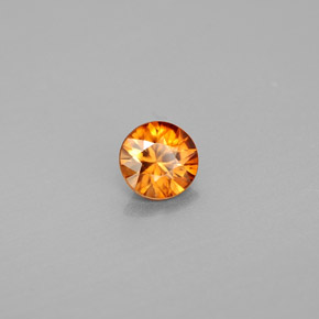 Zircone naturale arancione da 0,91 ct, taglio rotondo, VS