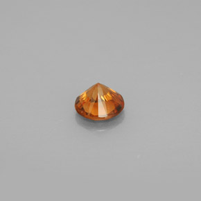 Zircone naturale arancione da 0,91 ct, taglio rotondo, VS