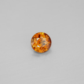 Zircone naturale arancione da 0,98 ct, taglio rotondo, VS