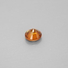 Zircone naturale arancione da 0,98 ct, taglio rotondo, VS