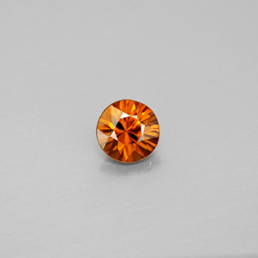 Zircone naturale arancione da 1,01 ct, taglio rotondo, VS