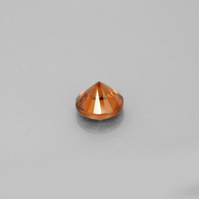 Zircone naturale arancione da 1,01 ct, taglio rotondo, VS