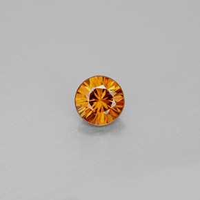 Zircone naturale arancione da 1,02 ct, taglio rotondo, VS