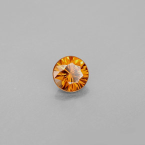 Zircone naturale arancione da 1,02 ct, taglio rotondo, VS