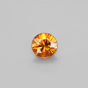 Zircone naturale arancione da 0,91 ct, taglio rotondo, VS