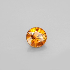 Zircone naturale arancione da 0,91 ct, taglio rotondo, VS