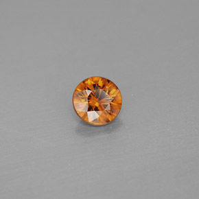 Zircone naturale arancione da 0,99 ct, taglio rotondo, VS