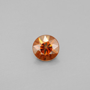 Zircone naturale arancione da 0,96 ct, taglio rotondo, VS