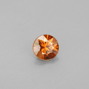 Zircone naturale arancione da 0,96 ct, taglio rotondo, VS