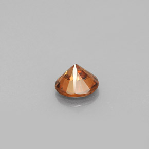 Zircone naturale arancione da 0,96 ct, taglio rotondo, VS