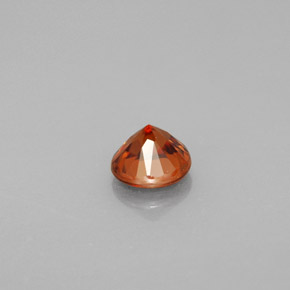 Zircone naturale arancione da 0,96 ct, taglio rotondo, VS