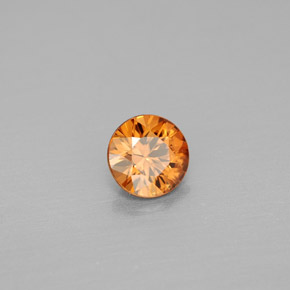 Zircone naturale arancione da 0,99 ct, taglio rotondo, VS
