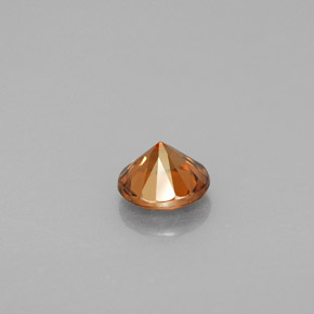 Zircone naturale arancione da 0,99 ct, taglio rotondo, VS