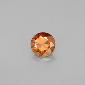 Zircone naturale arancione da 1,01 ct, taglio rotondo, VS