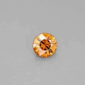 Zircone naturale arancione da 0,97 ct, taglio rotondo, VS