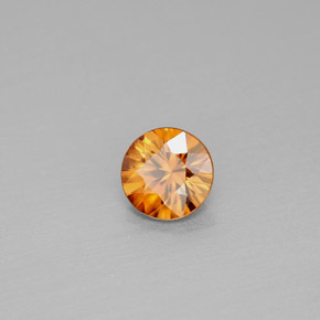 Zircone naturale arancione da 0,97 ct, taglio rotondo, VS