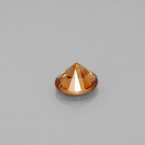 Zircone naturale arancione da 0,97 ct, taglio rotondo, VS