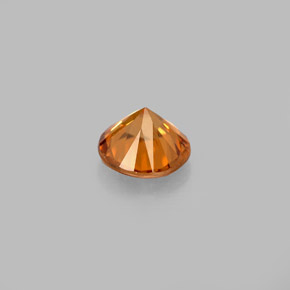 Zircone naturale arancione da 0,88 ct, taglio rotondo, VS