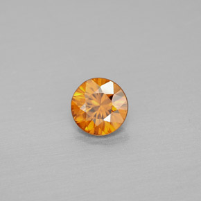 Zircone naturale arancione da 0,99 ct, taglio rotondo, VS