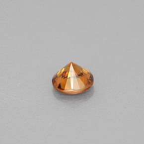 Zircone naturale arancione da 0,99 ct, taglio rotondo, VS
