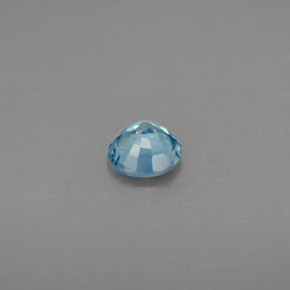 Zircone naturale blu da 0,85 ct, taglio rotondo, VVS