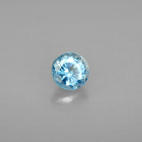 Zircone Blu naturale da 1.06 ct, Taglio rotondo, VS