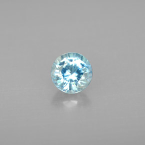 Zircone naturale blu da 1,15 ct, taglio rotondo, VS