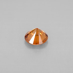 Zircone naturale arancione da 0,85 ct, taglio rotondo, VS