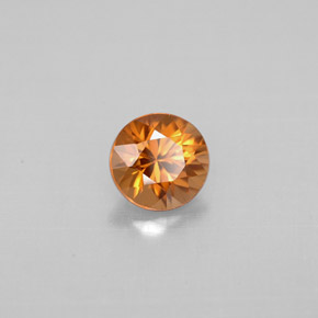 Zircone naturale arancione da 0,92 ct, taglio rotondo, VVS-VS