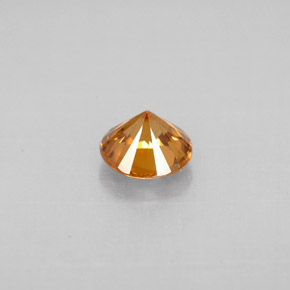 Zircone naturale arancione da 0,92 ct, taglio rotondo, VVS-VS