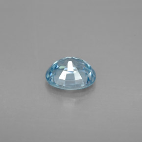 Zircone naturale blu da 1,80 ct, taglio ovale, VVS