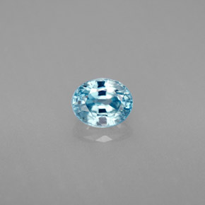Zircone naturale blu da 1,27 ct, taglio ovale, VVS