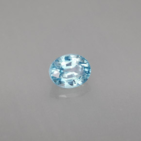 Zircone naturale blu da 1,27 ct, taglio ovale, VVS