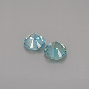 Zircone naturale blu da  ct, taglio rotondo, VVS-VS