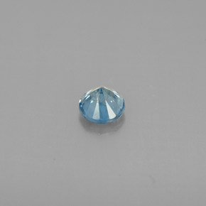 Zircone Blu naturale da 0.45 ct, Taglio rotondo, VS
