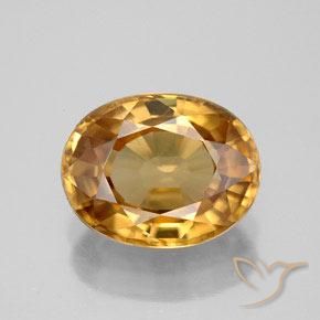 7.75ct Naturale Oro medio Zircone, Ovale, VVS