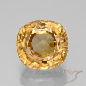 8.07ct Naturale Oro medio Zircone, Cuscino, VVS-VS
